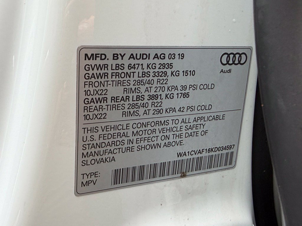 Used 2019 Audi Q8 Prestige w/ Luxury Package AWD/4WD image 55