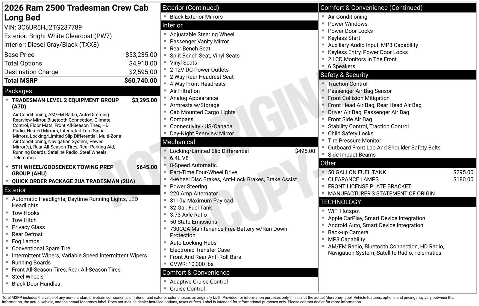 New 2026 RAM 2500 Tradesman image 26
