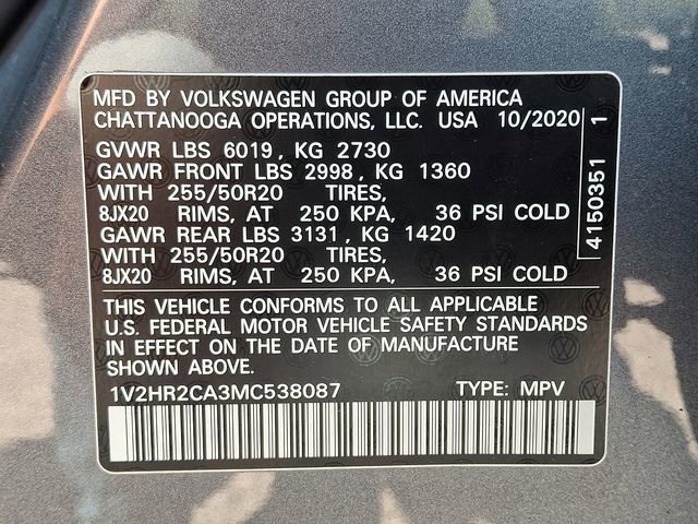 Used 2021 Volkswagen Atlas SE AWD/4WD image 26