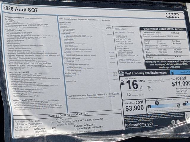 New 2026 Audi SQ7 Prestige AWD/4WD image 19
