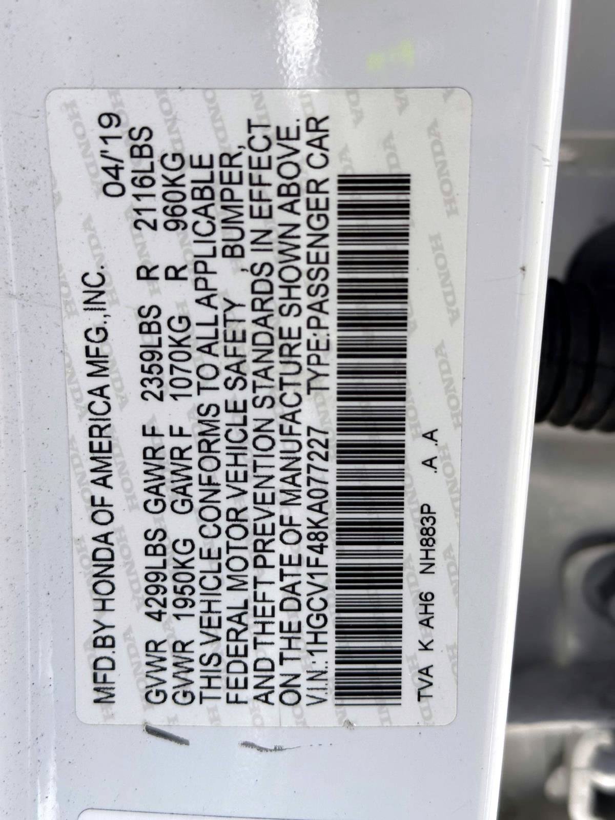 Used 2019 Honda Accord EX image 35