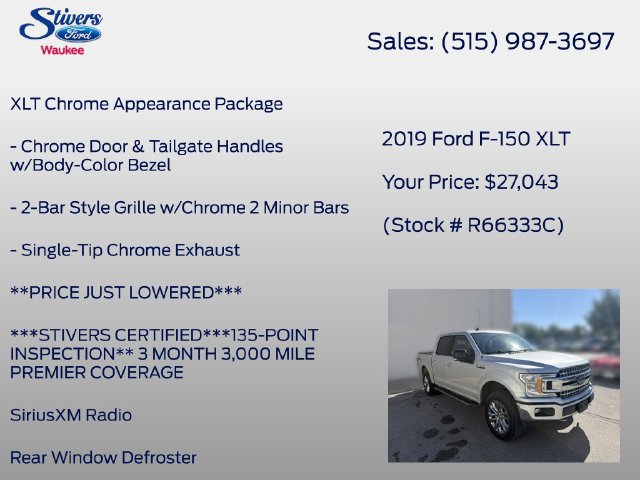 Used 2019 Ford F150 XLT w/ Equipment Group 302A Luxury AWD/4WD image 28