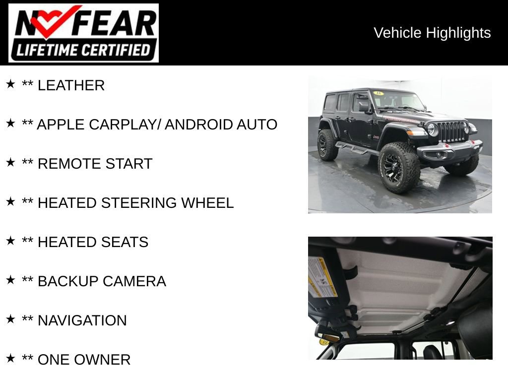 Used 2018 Jeep Wrangler Unlimited Rubicon w/ Dual Top Group AWD/4WD image 2