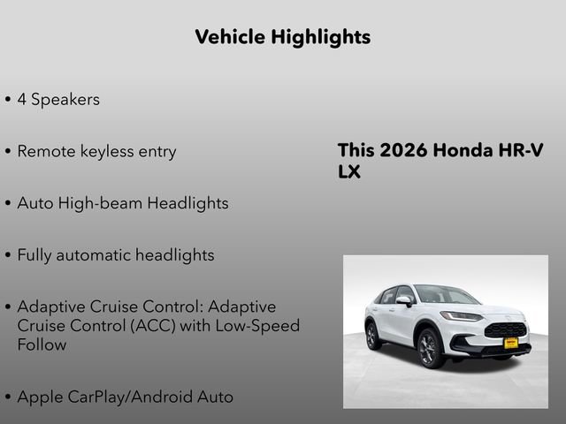 New 2026 Honda HR-V LX image 5
