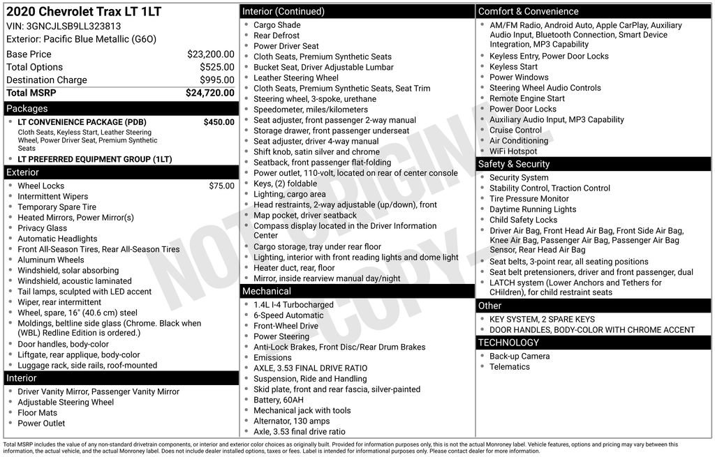 Used 2020 Chevrolet Trax LT w/ LT Convenience Package image 15