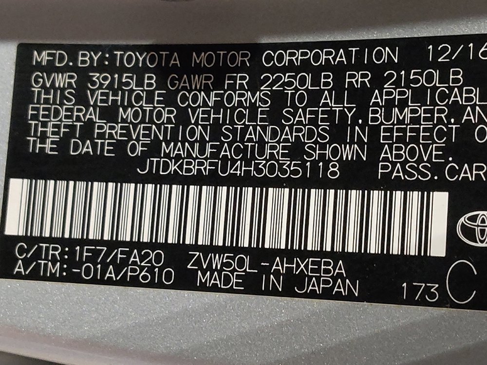 Used 2017 Toyota Prius Two w/ Carpet Mat Package image 33