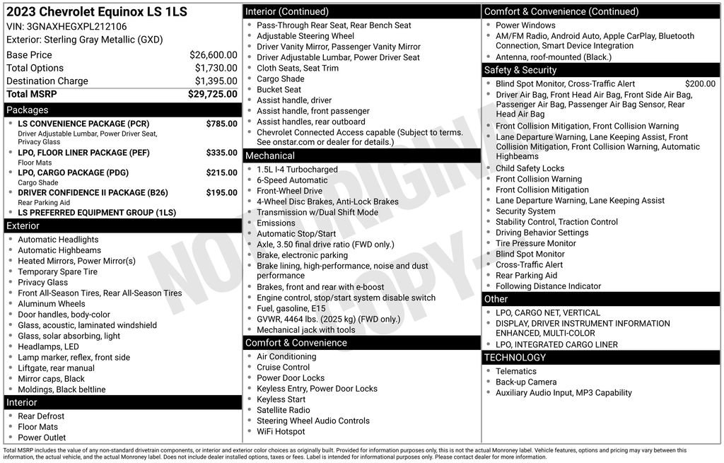 Certified 2023 Chevrolet Equinox LS w/ LS Convenience Package FWD image 41