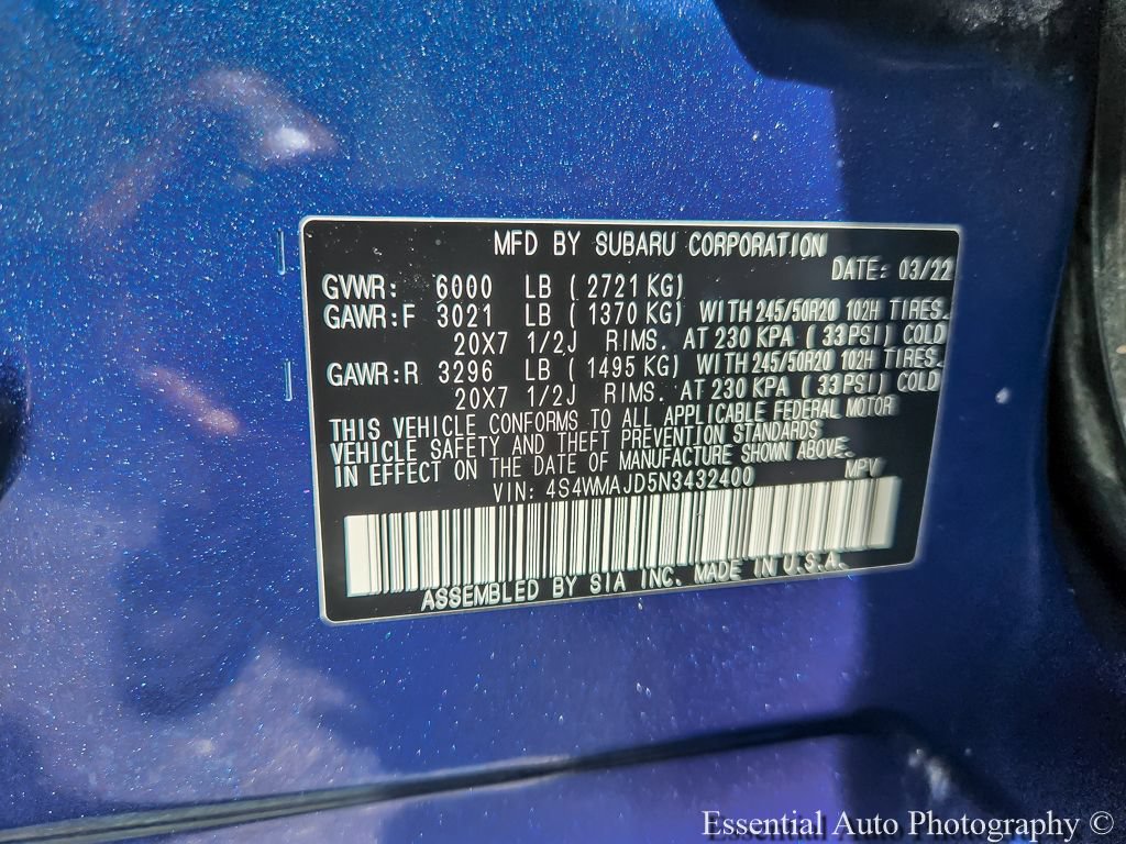 Certified 2022 Subaru Ascent Onyx Edition AWD/4WD image 24