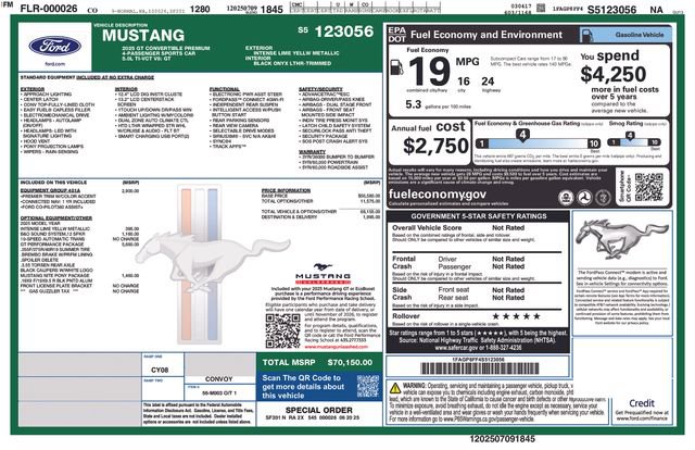 New 2025 Ford Mustang GT Premium w/ GT Performance Package image 40