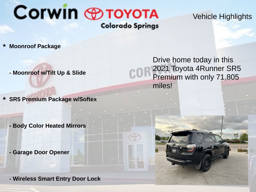 Used 2021 Toyota 4Runner SR5 Premium w/ Moonroof Package RWD image 6