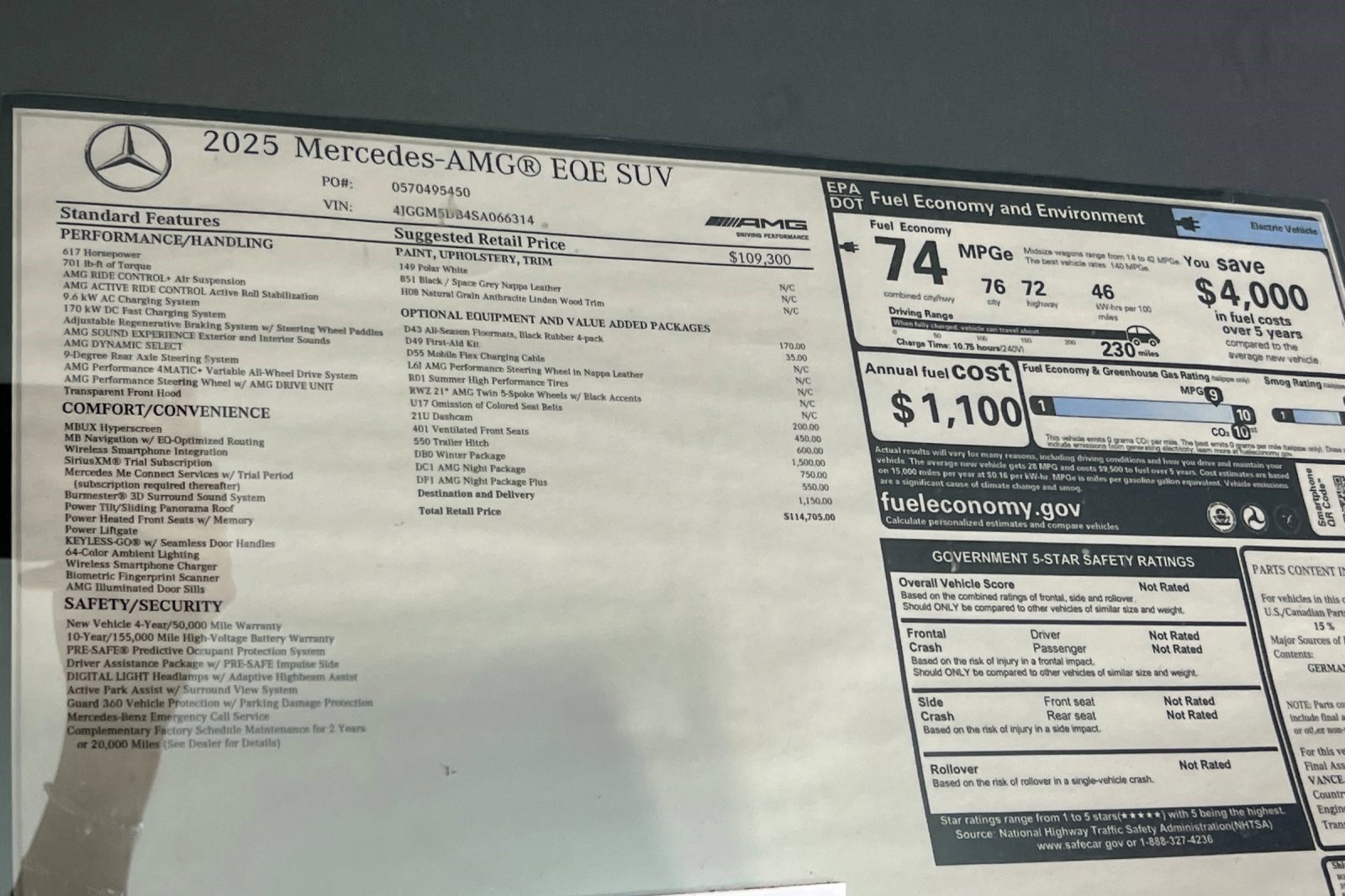 New 2025 Mercedes-Benz EQE AMG 4MATIC SUV image 30