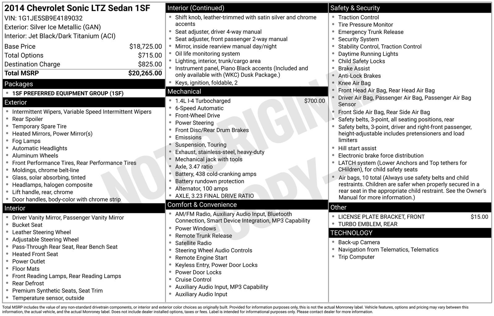 Used 2014 Chevrolet Sonic LTZ image 35