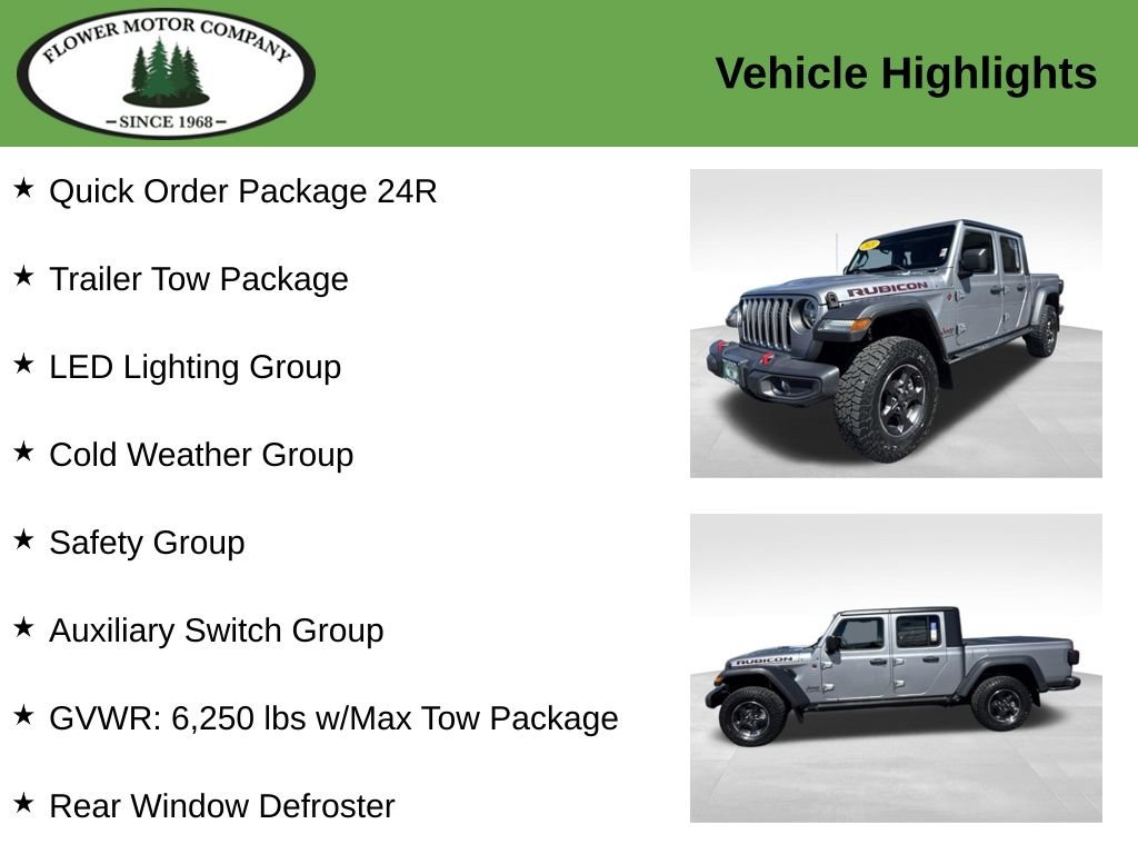 Used 2021 Jeep Gladiator Rubicon w/ LED Lighting Group AWD/4WD image 5