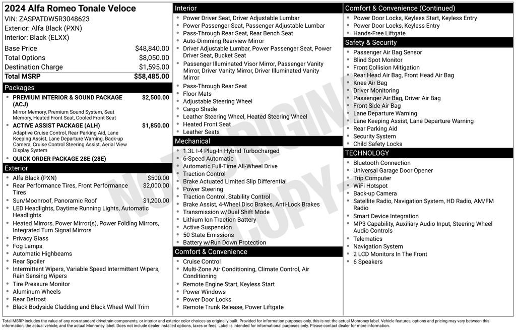 Used 2024 Alfa Romeo Tonale Veloce AWD/4WD image 6