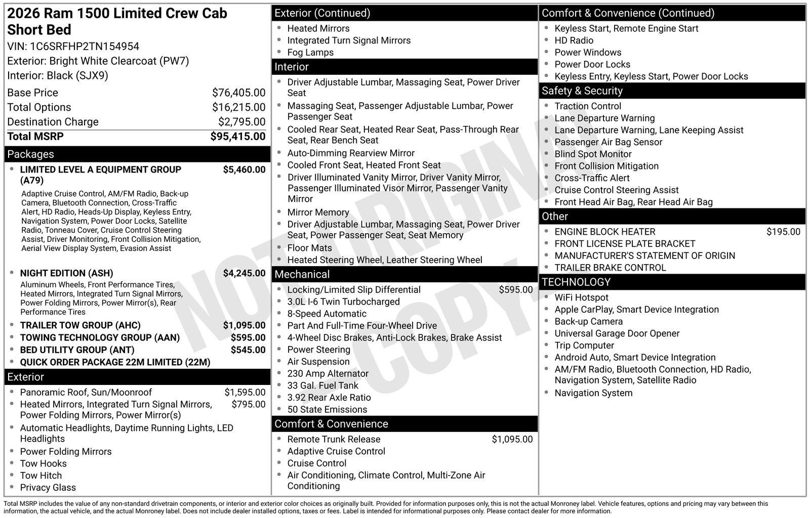 New 2026 RAM 1500 Limited AWD/4WD image 30