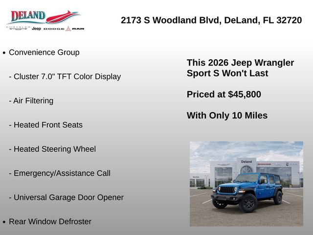 New 2026 Jeep Wrangler Unlimited Sport AWD/4WD image 31