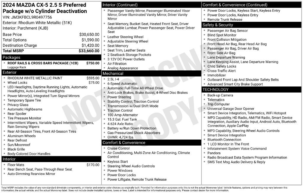 Certified 2024 MAZDA CX-5 AWD 2.5 S image 41