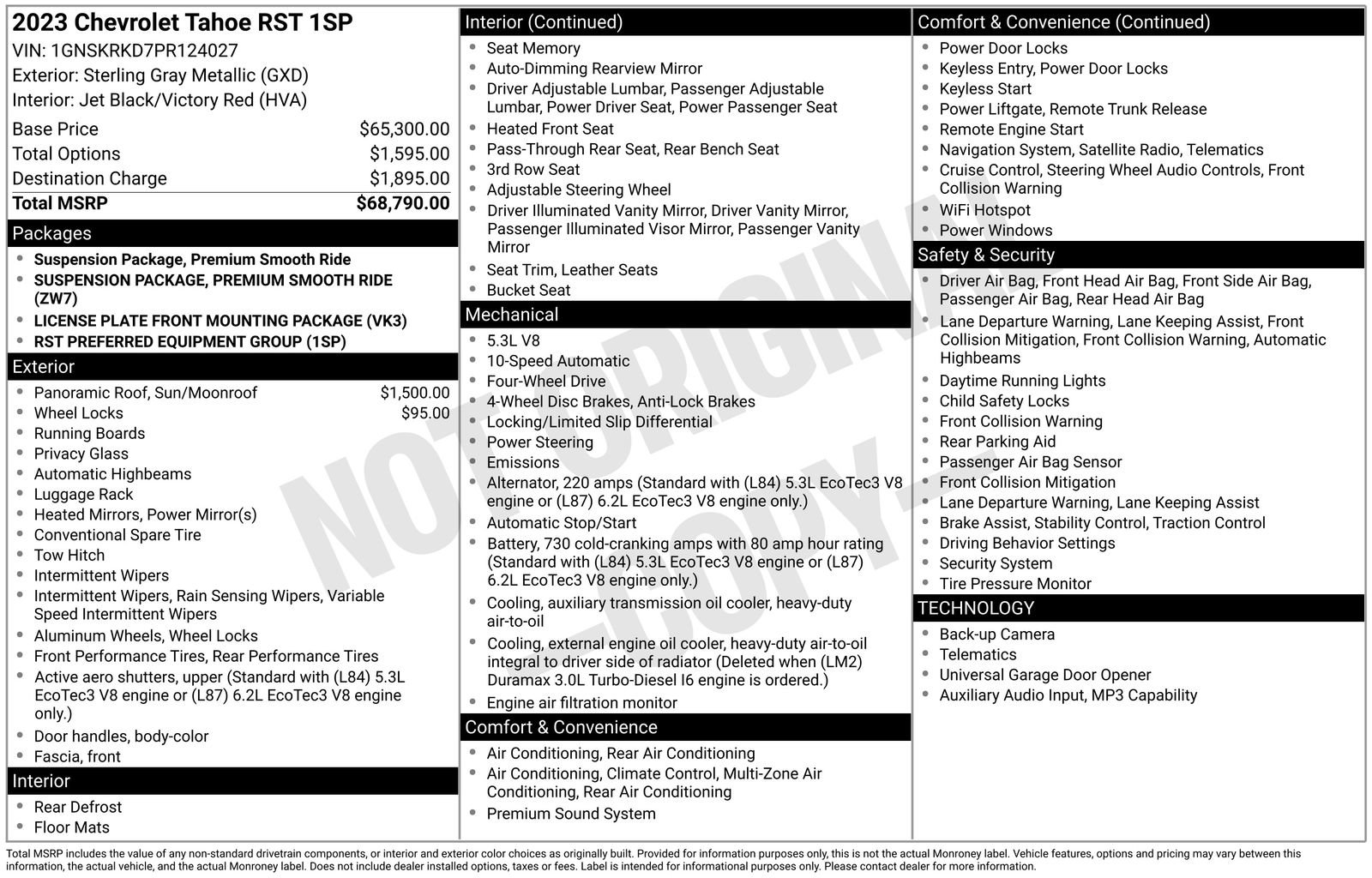 Used 2023 Chevrolet Tahoe RST AWD/4WD image 13