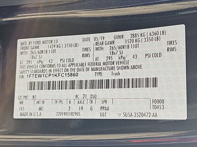 Used 2019 Ford F150 XLT w/ Equipment Group 302A Luxury image 34