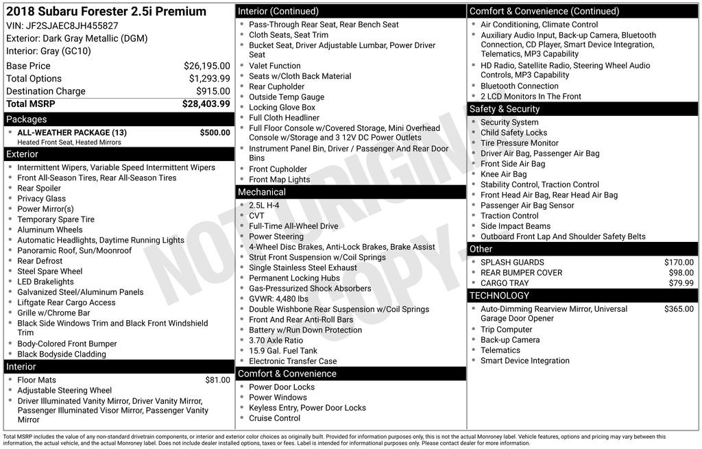 Used 2018 Subaru Forester 2.5i Premium w/ All-Weather Package image 11