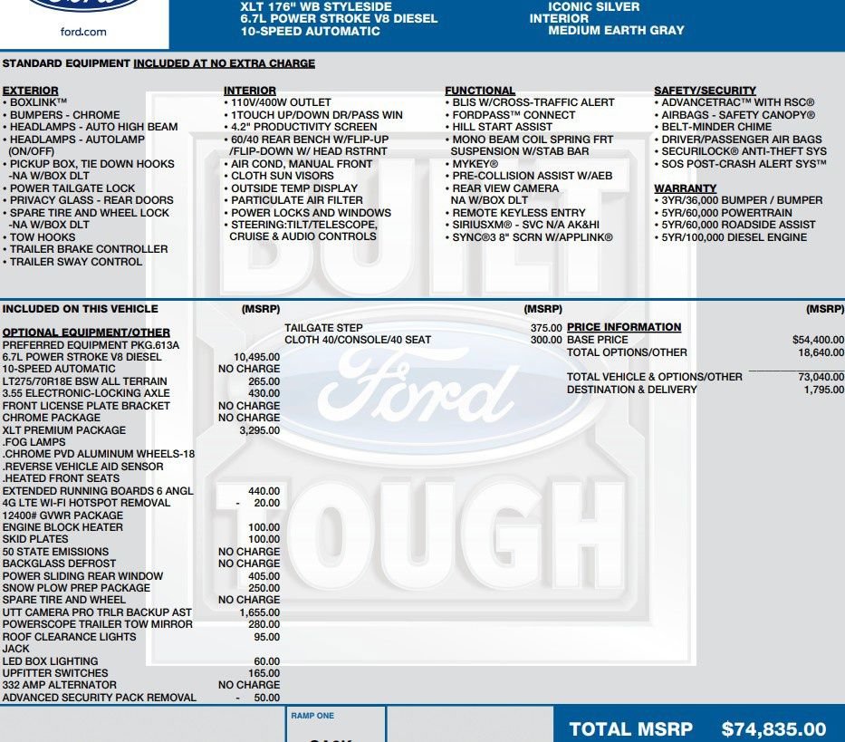 Used 2022 Ford F350 XLT w/ XLT Premium Package AWD/4WD image 2