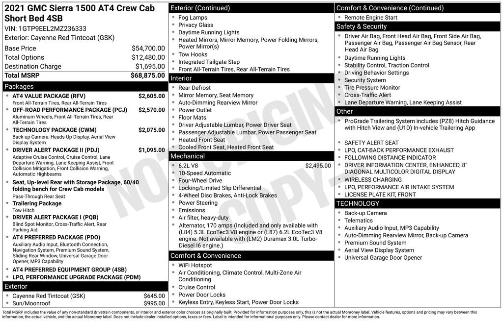 Used 2021 GMC Sierra 1500 AT4 w/ AT4 Value Package AWD/4WD image 14