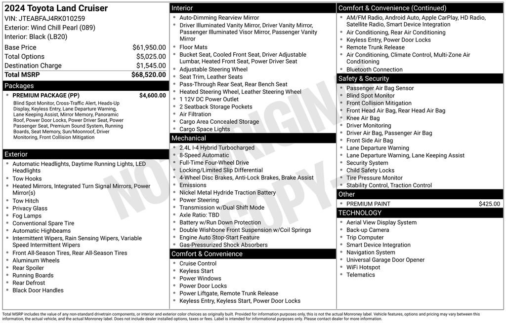 Used 2024 Toyota Land Cruiser w/ Premium Package image 31