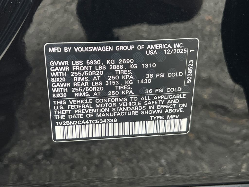 New 2026 Volkswagen Atlas SEL image 31