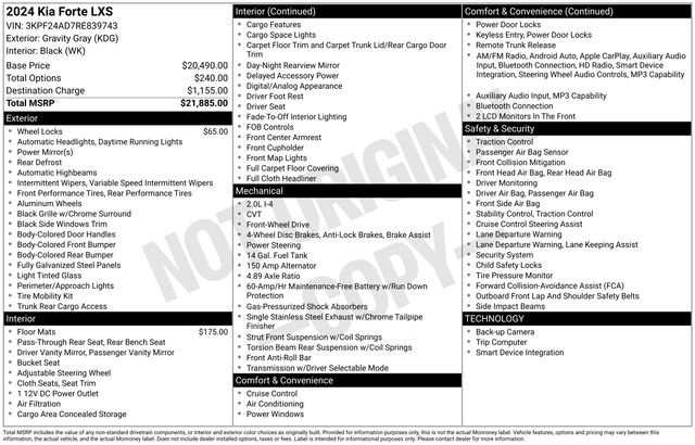 Used 2024 Kia Forte LXS FWD image 29