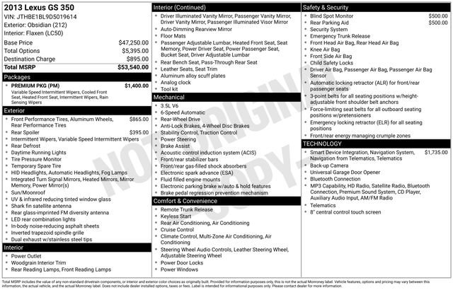 Used 2013 Lexus GS 350 w/ Premium Pkg image 32