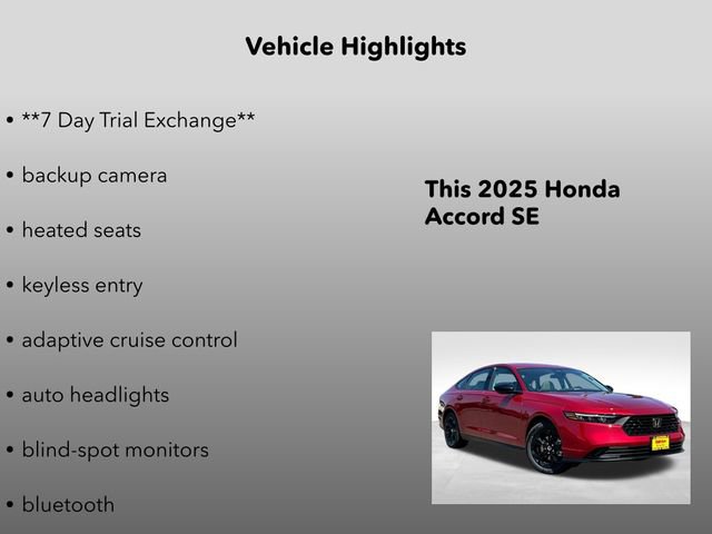 New 2025 Honda Accord SE image 5