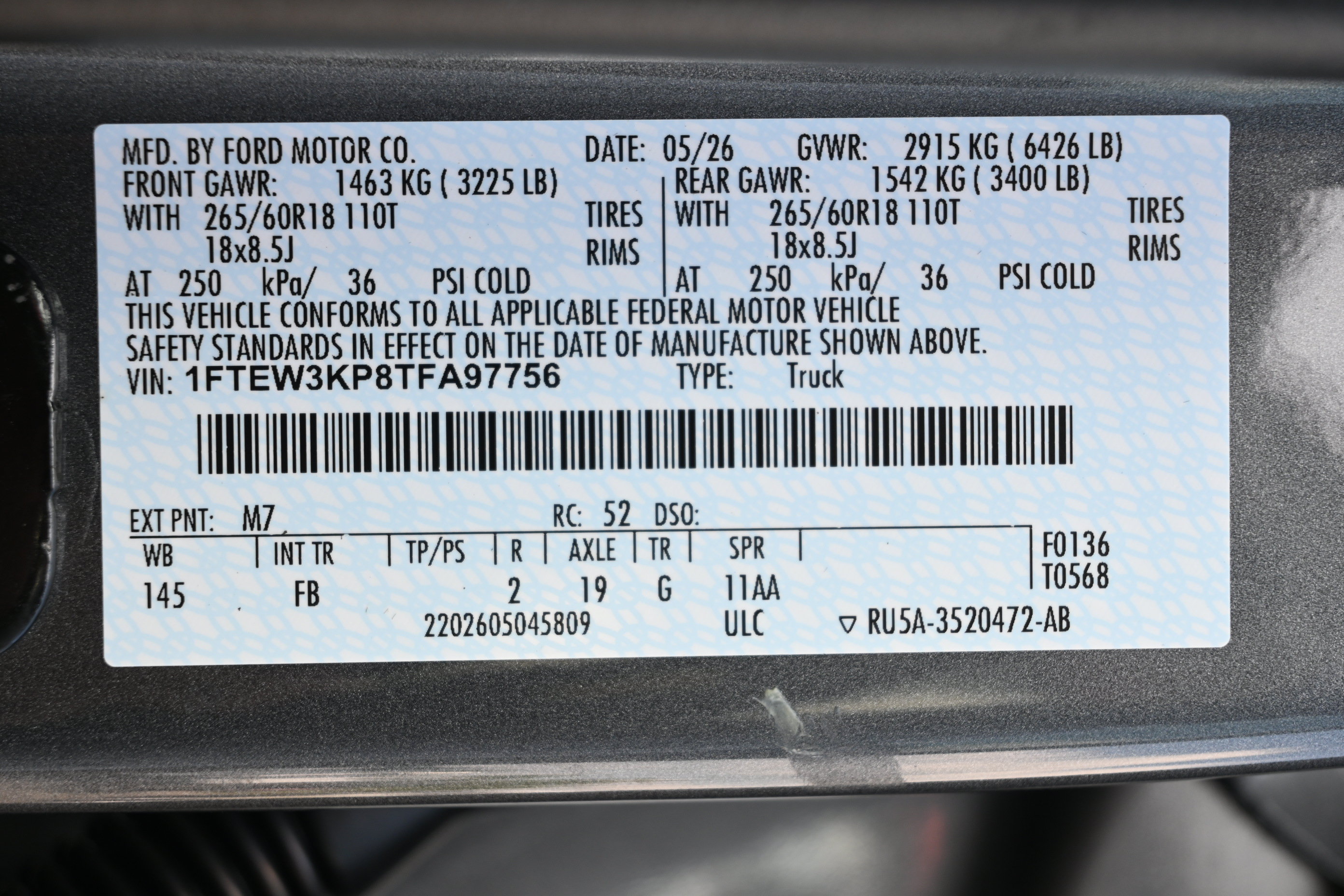 New 2026 Ford F150 XLT w/ Equipment Group 302A MID RWD image 50