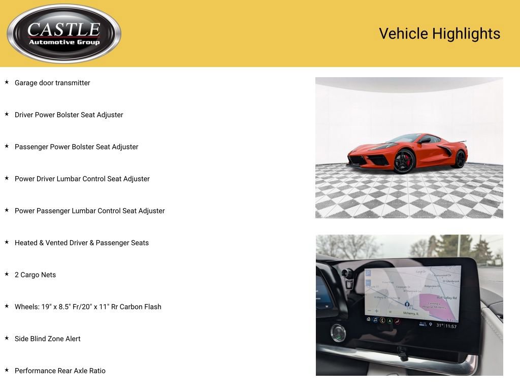 Used 2020 Chevrolet Corvette Stingray Preferred Cpe w/ 2LT Preferred Equipment Group image 13