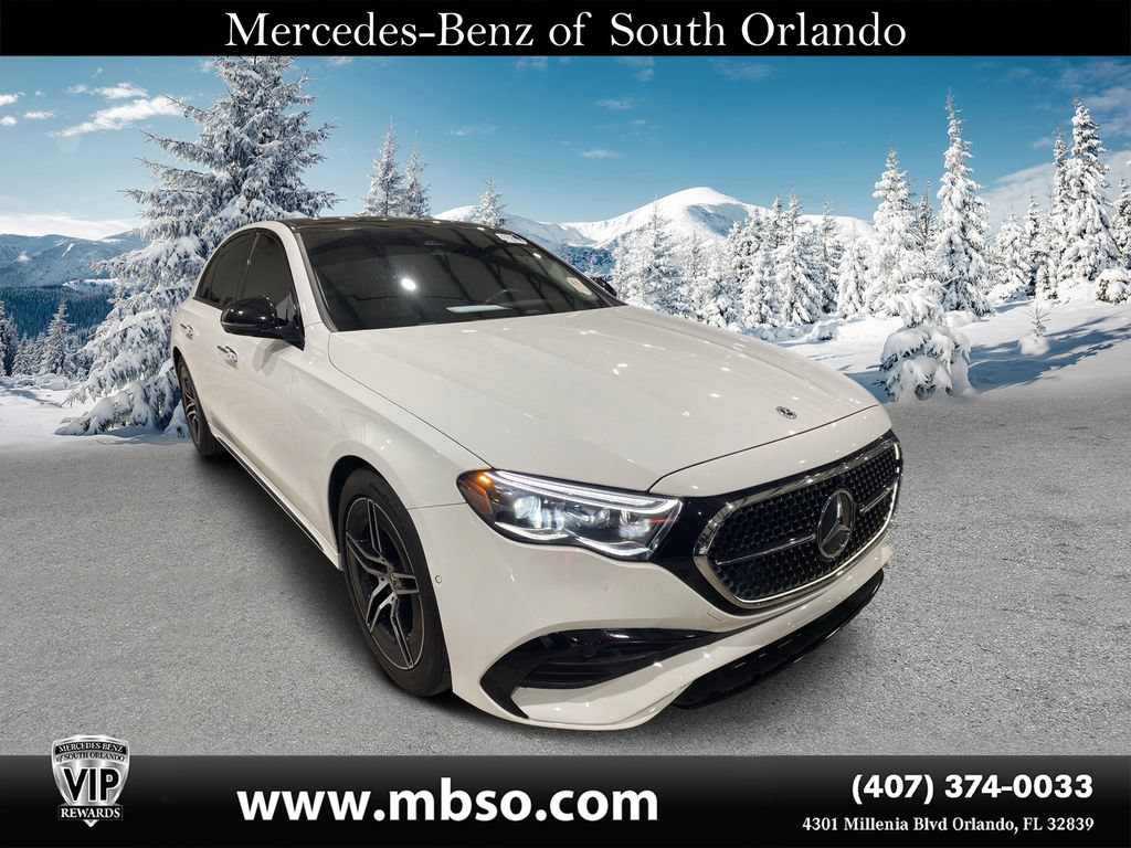 Used 2025 Mercedes-Benz E 350 4MATIC Sedan w/ MBUS Superscreen Package image 1