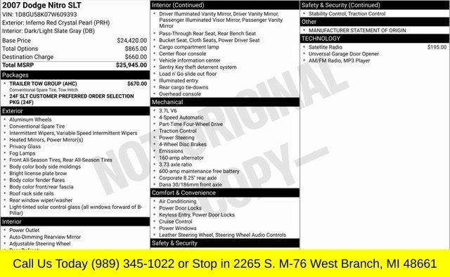 Used 2007 Dodge Nitro SLT w/ Trailer Tow Group AWD/4WD image 2