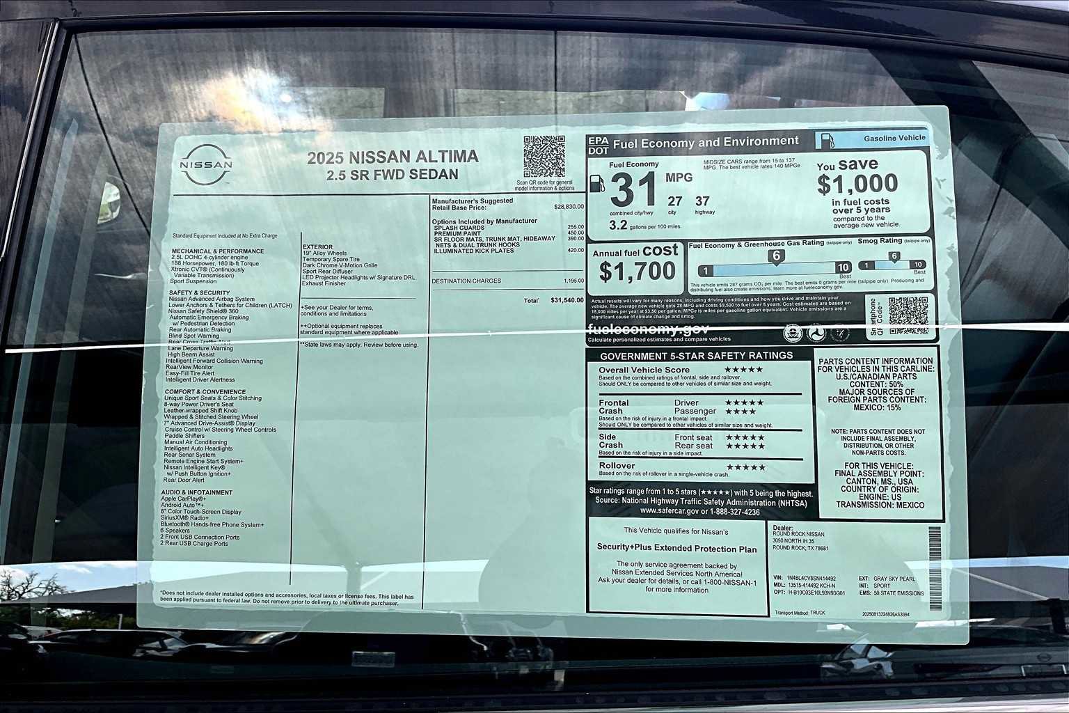 New 2025 Nissan Altima 2.5 SR image 19