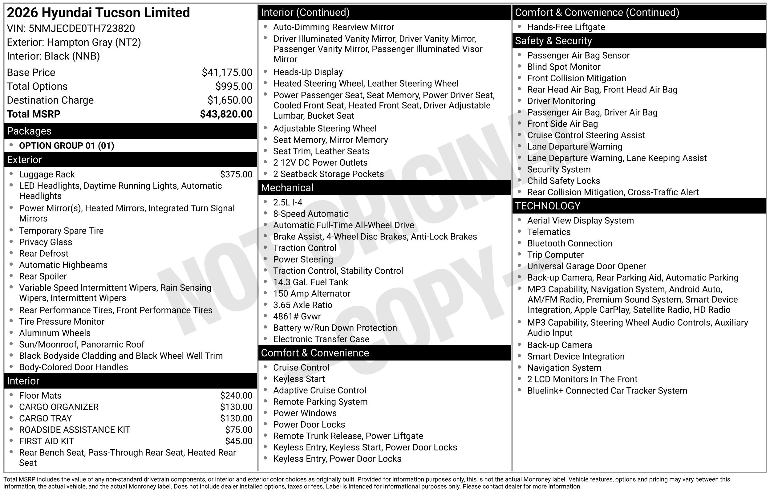 New 2026 Hyundai Tucson Limited AWD/4WD image 3