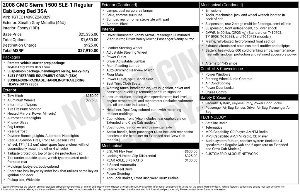 Used 2008 GMC Sierra 1500 SLE RWD image 6