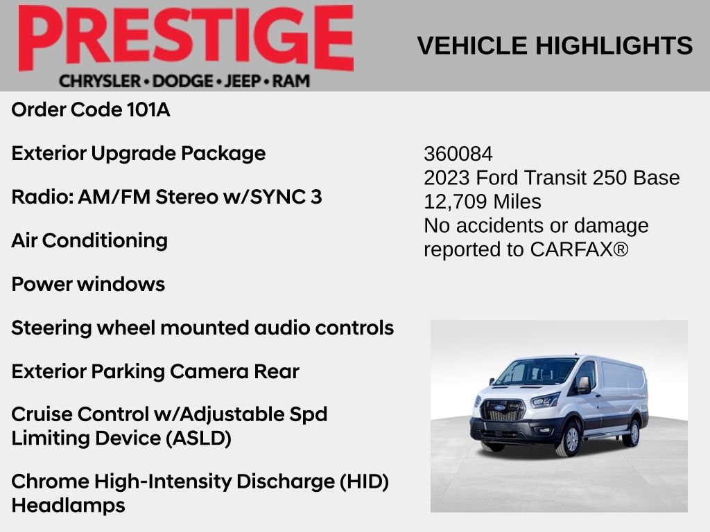 Used 2023 Ford Transit 250 Low Roof w/ Exterior Upgrade Package video 2