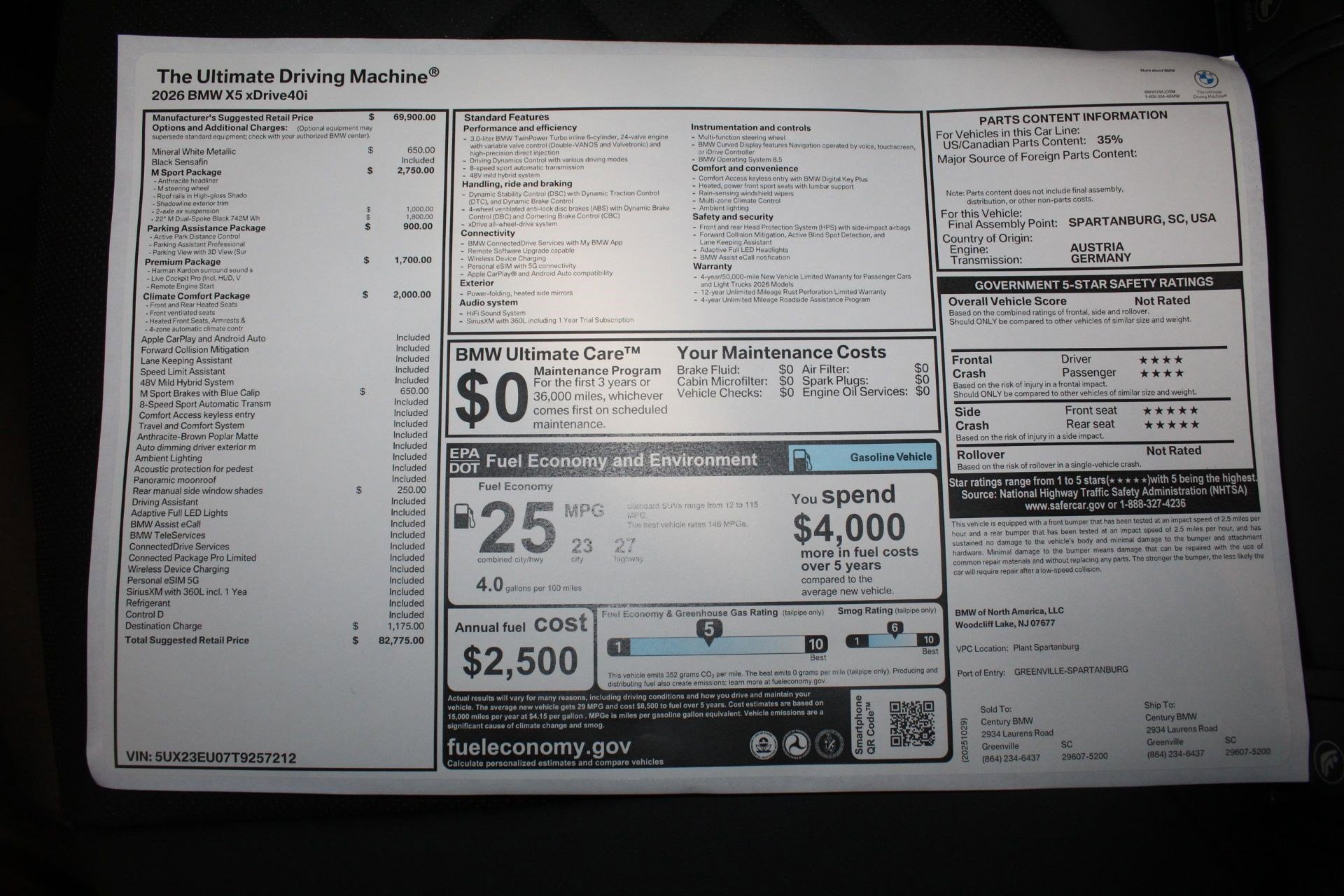 New 2026 BMW X5 xDrive40i w/ M Sport Package AWD/4WD image 19