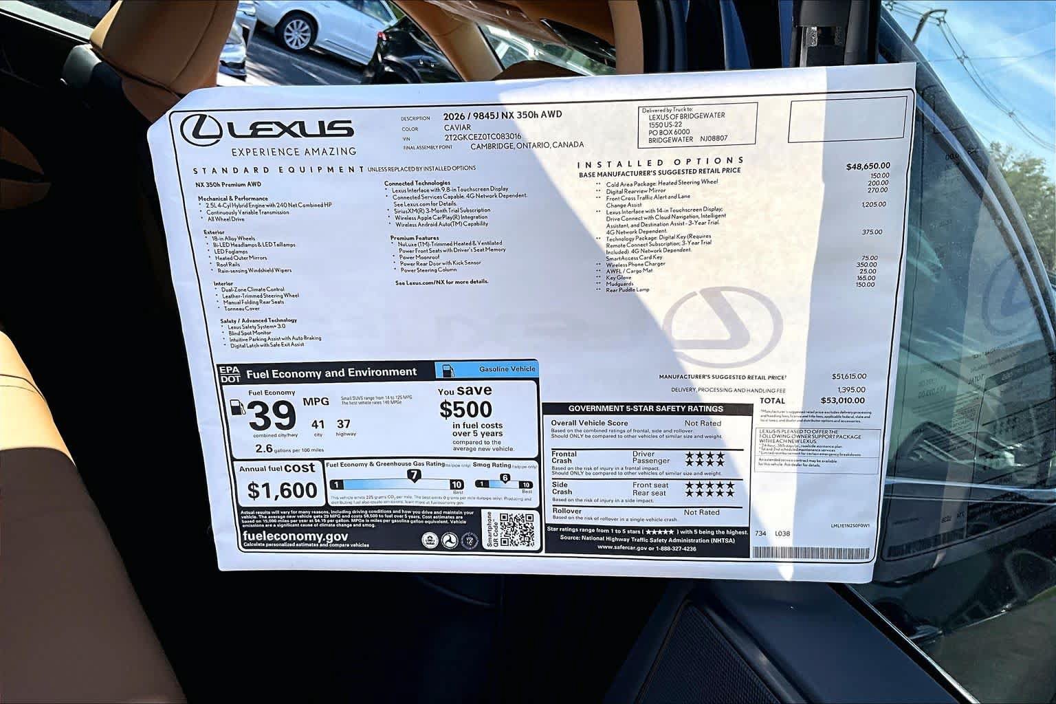 New 2026 Lexus NX 350h AWD w/ Accessory Package (2T) image 14