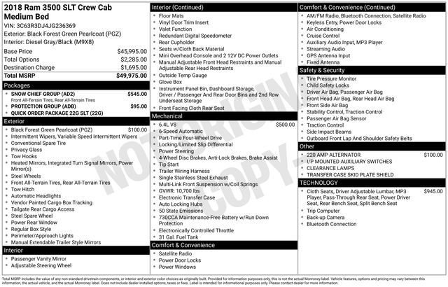 Used 2018 RAM 3500 SLT w/ Snow Chief Group image 27