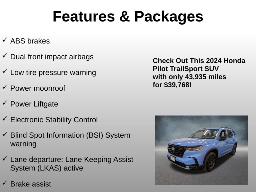 Certified 2024 Honda Pilot TrailSport image 16