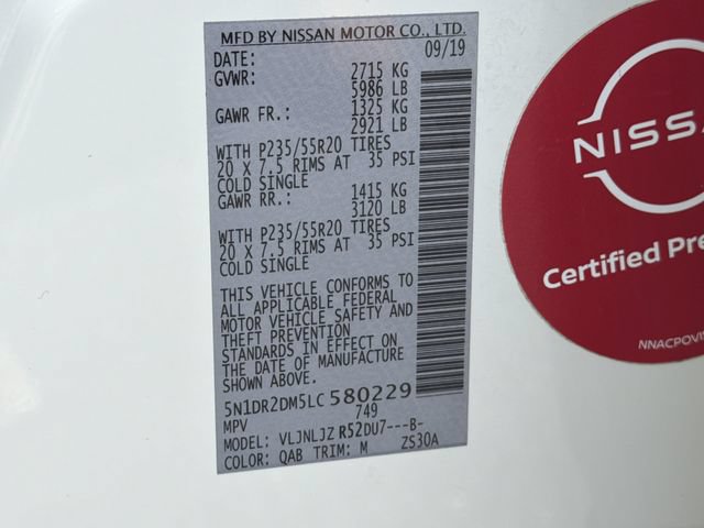 Used 2020 Nissan Pathfinder Platinum AWD/4WD image 35