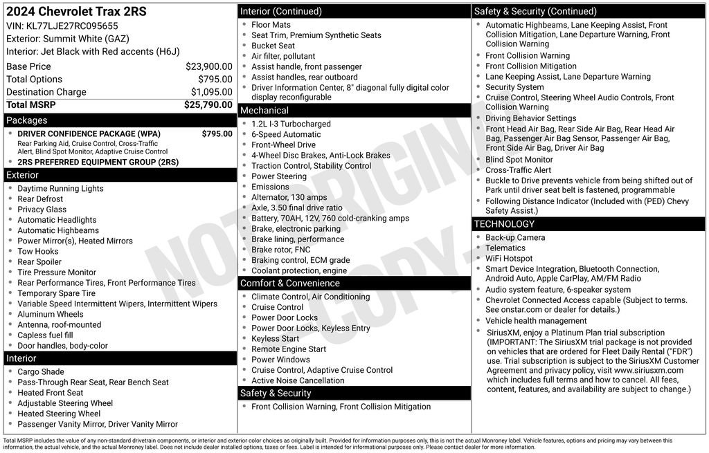 Certified 2024 Chevrolet Trax RS w/ Driver Confidence Package FWD image 32