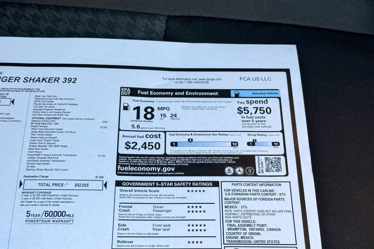 Used 2022 Dodge Challenger R/T Scat Pack w/ Shaker Package image 32