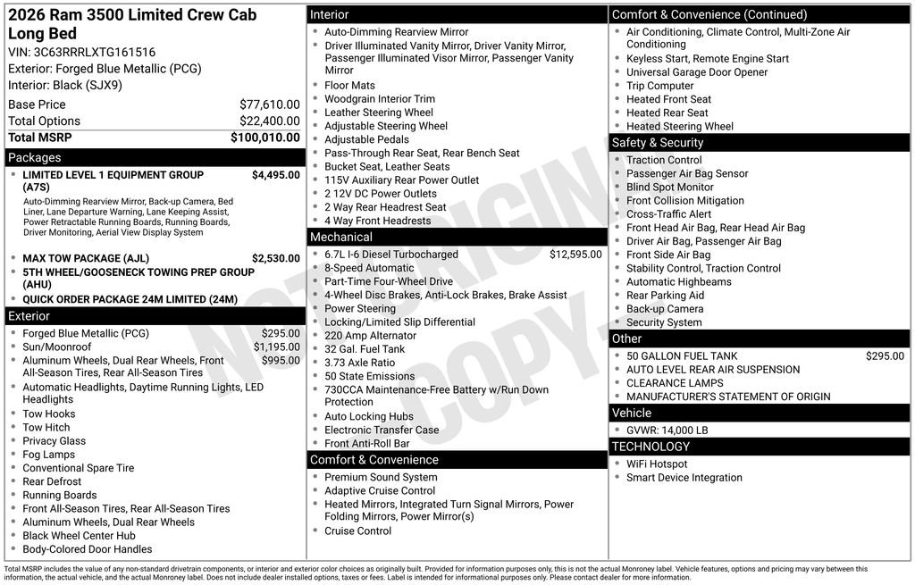 New 2026 RAM 3500 Limited image 2
