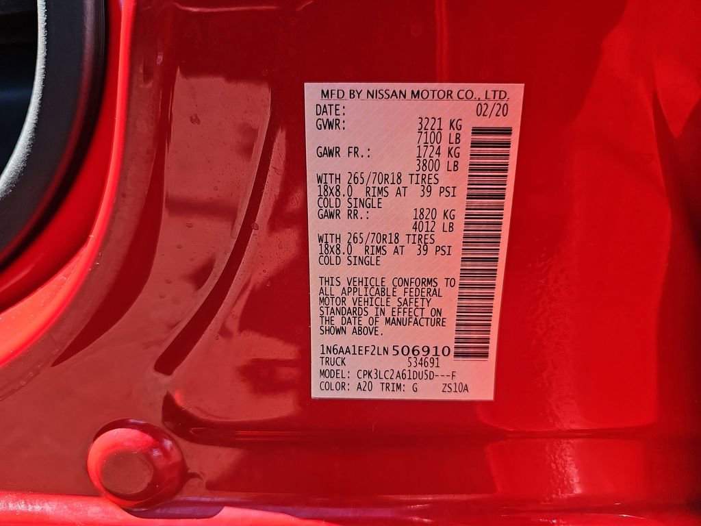 Used 2020 Nissan Titan SV w/ SV Convenience Package image 37