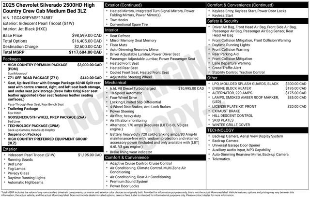 Used 2025 Chevrolet Silverado 2500 High Country w/ High Country Premium Package image 11