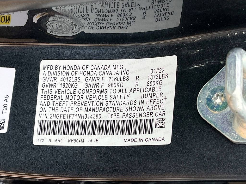 Used 2022 Honda Civic EX image 32